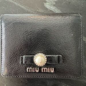 Miu Miu Black Leather Wallet